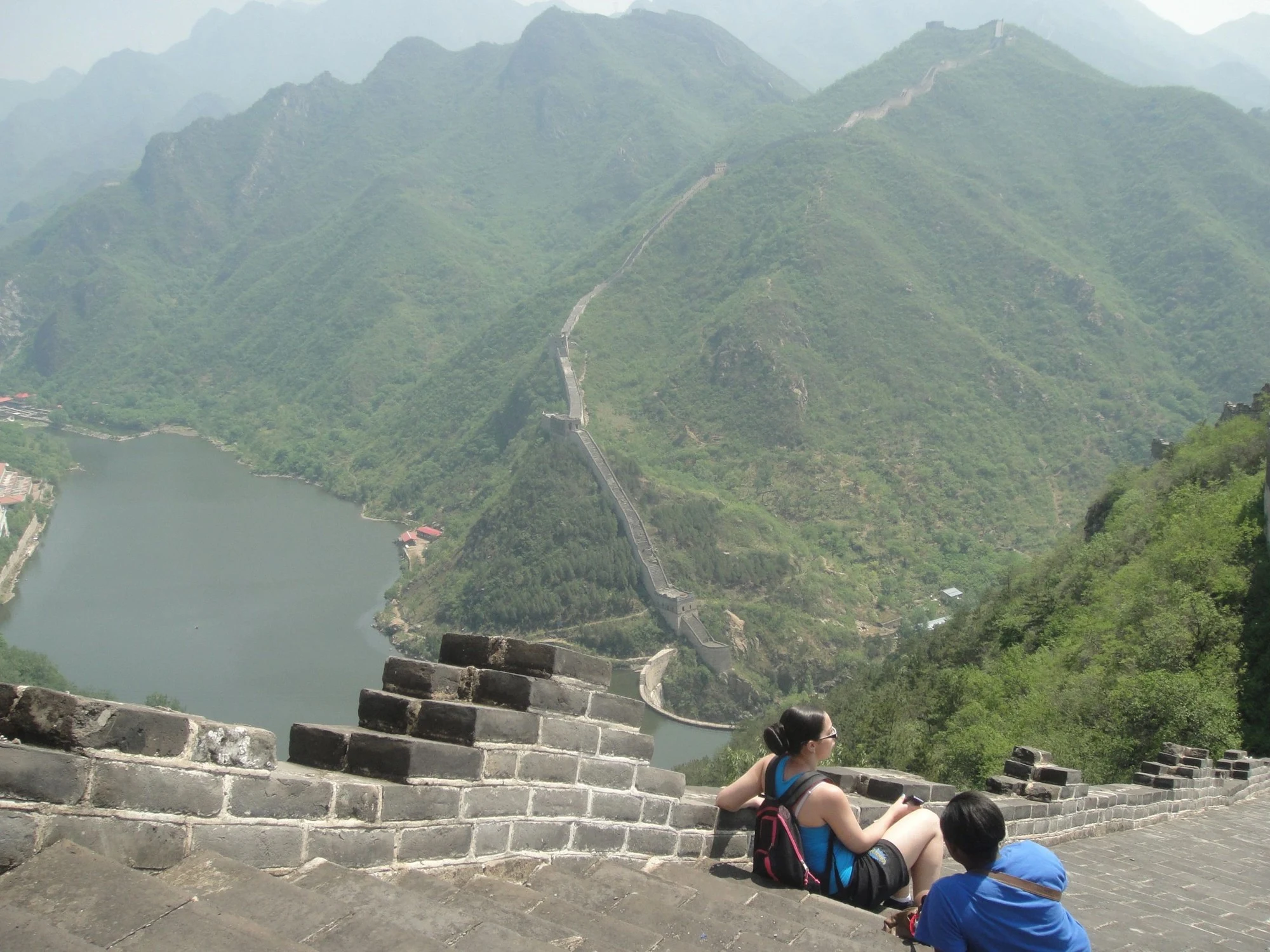 Where the Great Wall Meets the Water — mountain landscape and Great Wall towers