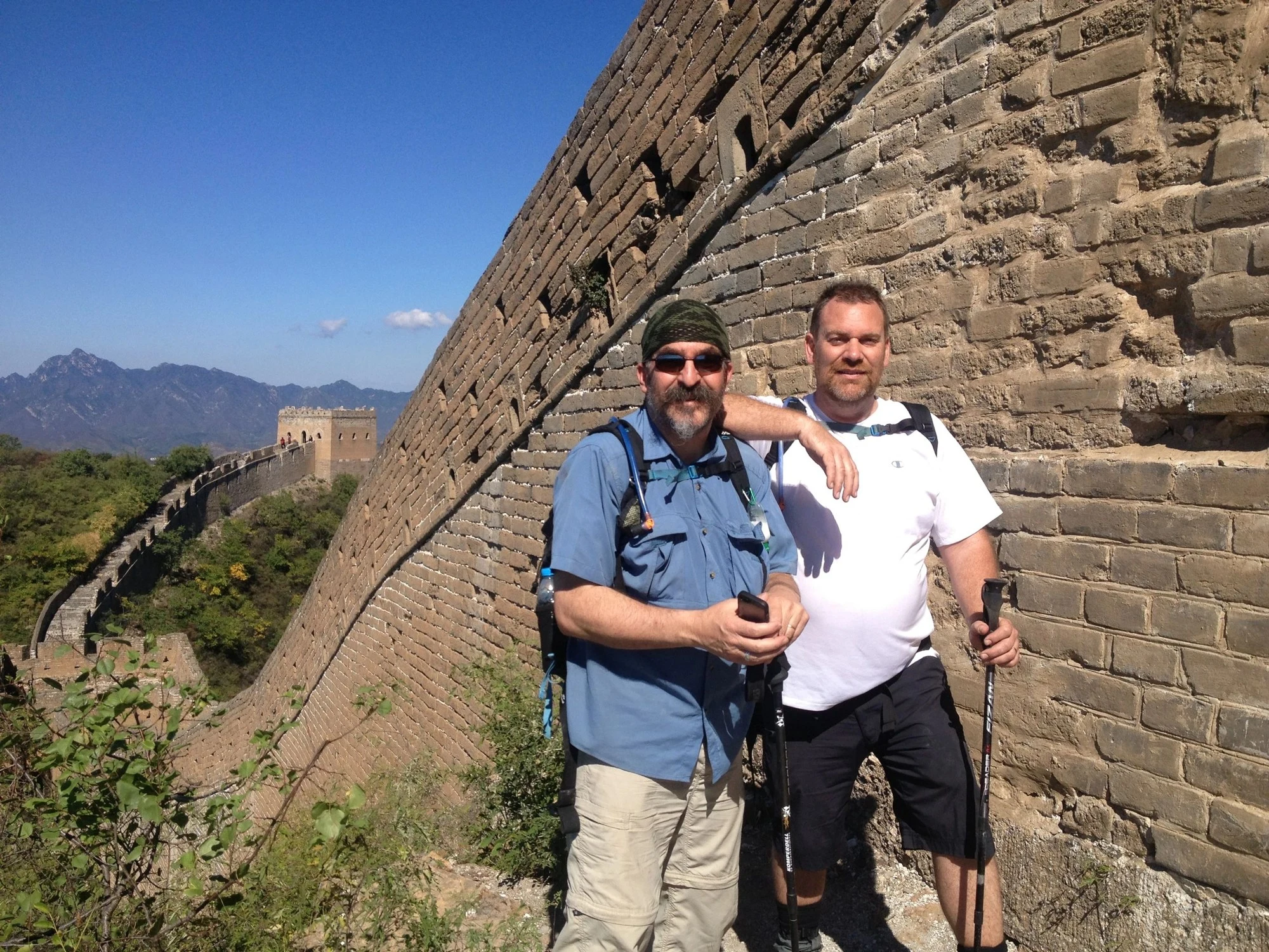 Camp on the Great Wall beneath the Stars — mountain landscape and Great Wall towers
