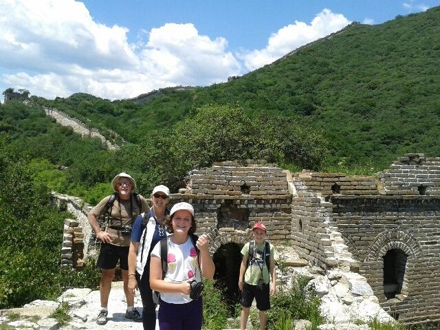 Camp on the Great Wall beneath the Stars — mountain landscape and Great Wall towers